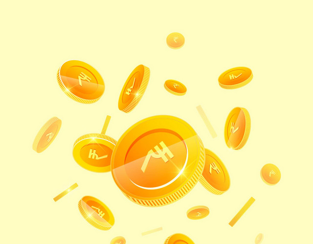 金币漂浮悬浮金币掉落的金币