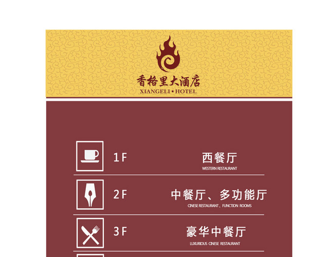 酒店楼层指示牌