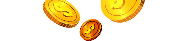 金币漂浮悬浮金币掉落的金币