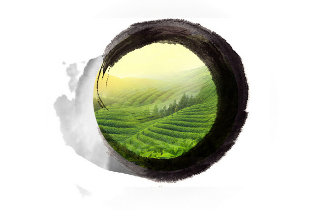 水墨茶叶茶文化茶山