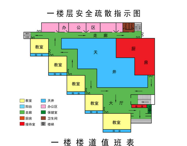 疏散指示牌一楼层安全疏散指示图