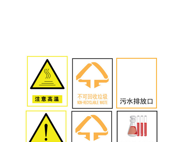 注意安全标志注意高温