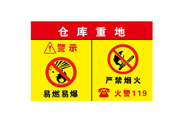 仓库安全警示标识