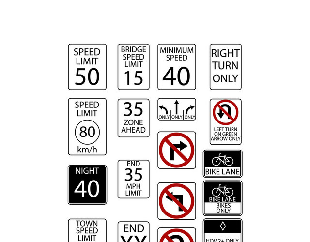 道路交通标志限速牌