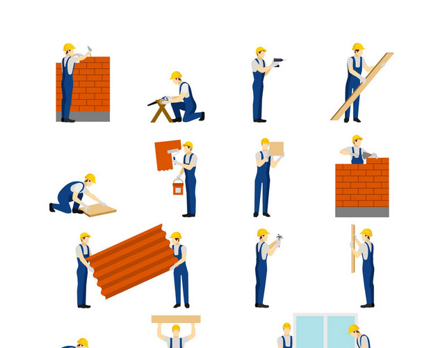 五一劳动    建筑工人安全生产素材