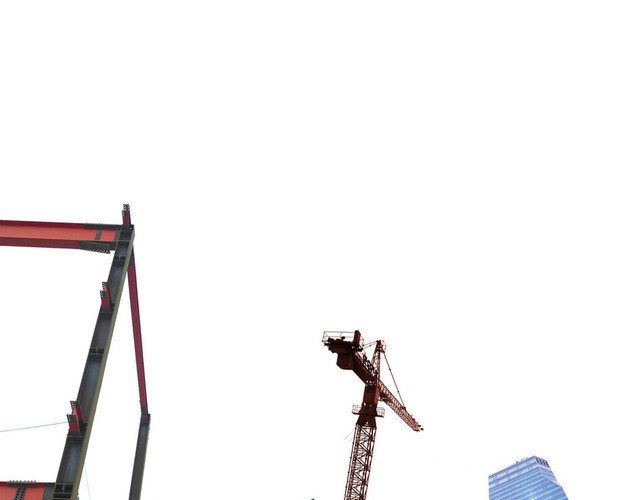 五一 劳动安全生产建筑工人建筑剪影元素PSD素材