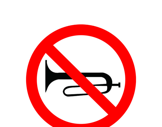 禁止鸣笛标志禁止鸣喇叭