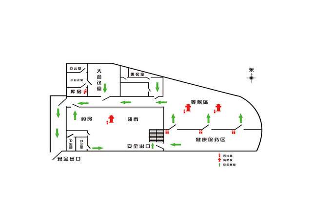 安全疏散消防疏散图