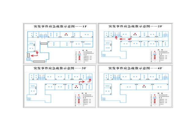安全疏散突发事件应急疏散平面示意图