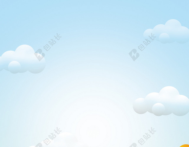 儿童卡通春天春季亲子游海报背景