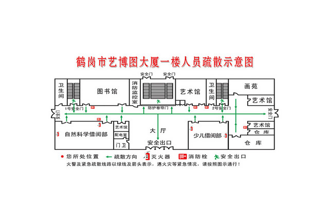 安全疏散人员疏散示意图