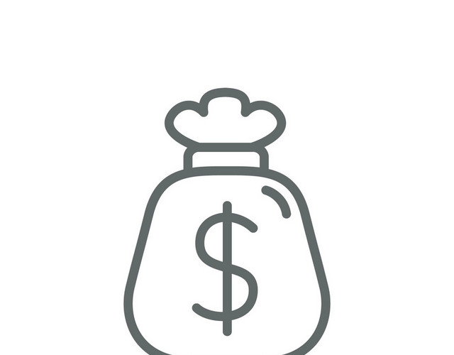 UI网页图标科技手绘PNG钱袋