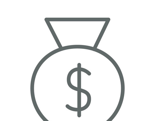 UI网页图标科技手绘金币钱袋PNG