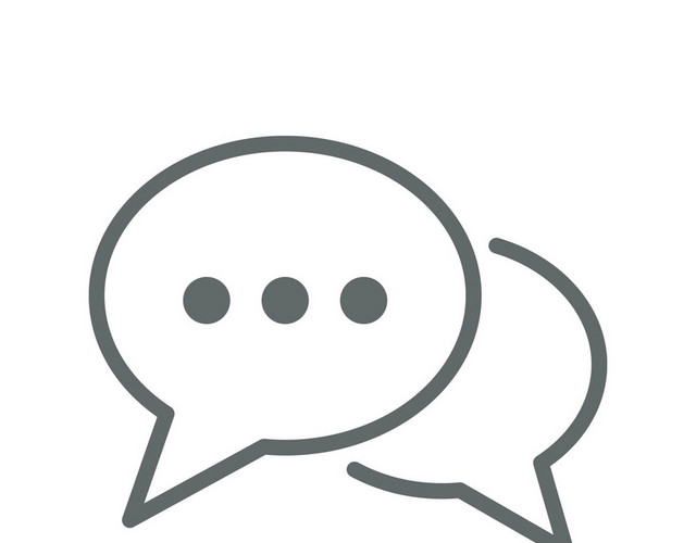 UI网页图标微信科技手绘PNG信息对话