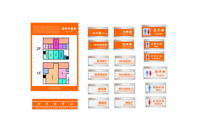 楼层指示牌功能室门牌大全