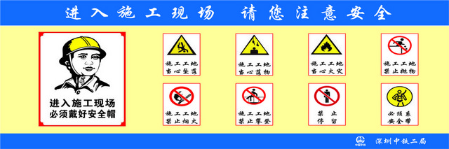 工地标识标牌施工现场警告标识