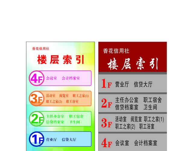 楼层指示牌楼层索引牌