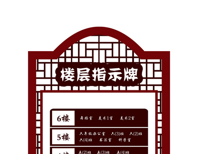 楼层指示牌商场楼层指引牌