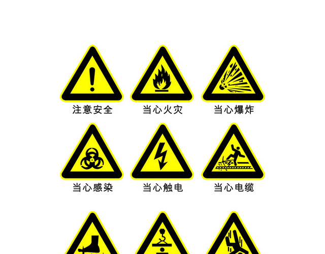 安全标识当心火灾注意安全标识