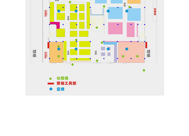 安全疏散购物广场卫生设施平面布局图