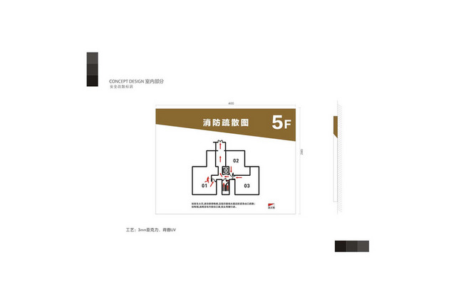室内安全疏散标识