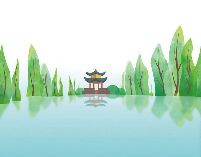 清明节春天踏青风景树木素材