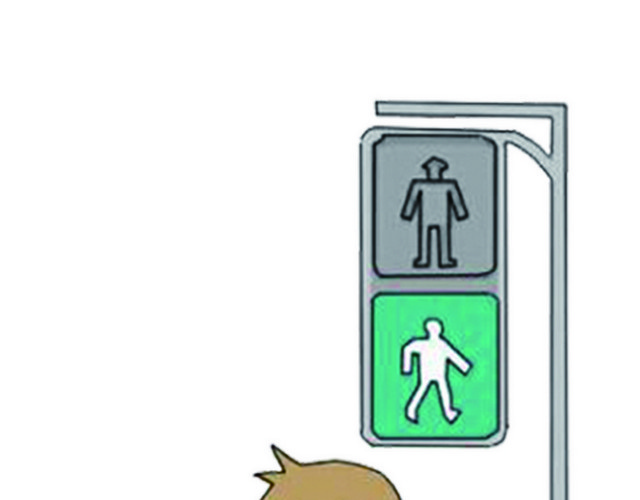 校园安全安全教育小孩过马路素材