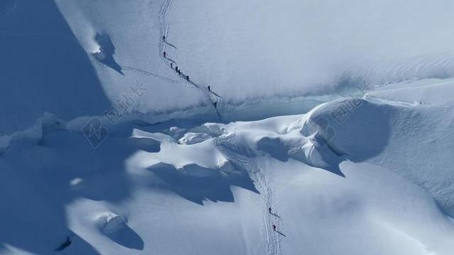 冰川 雪原上 人 集团 冰河 路口 痕迹 景观 冰 山