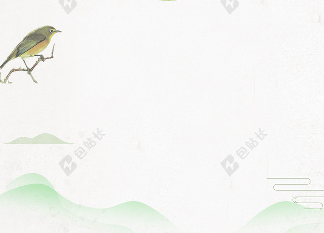 清新稻谷插画中国传统二十四节气小满海报背景素材