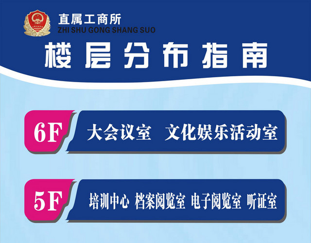 楼层指示牌办公厅楼层分布指南
