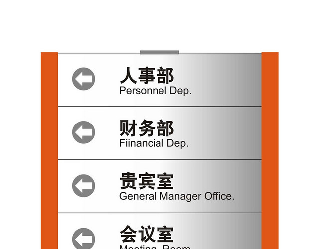 楼层指示牌公司部门机构楼层索引