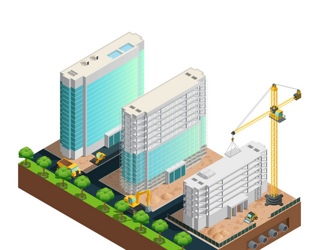 五一劳动 安全生产建筑楼房素材
