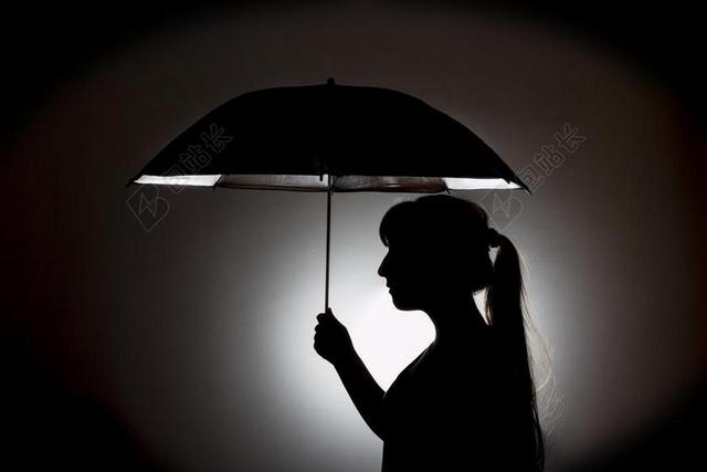 简约撑伞的女子背景图片