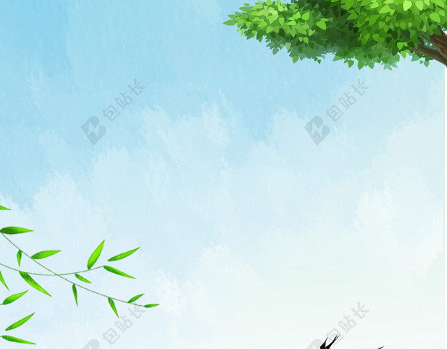 二十四节气谷雨海报背景