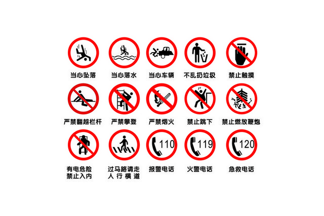 安全标识安全类禁止标志