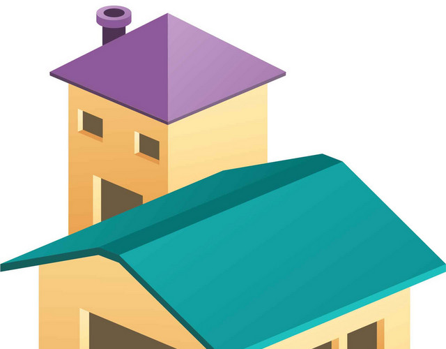 房屋建筑图标素材