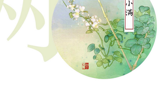 夏天小满节气植物花藤PNG素材