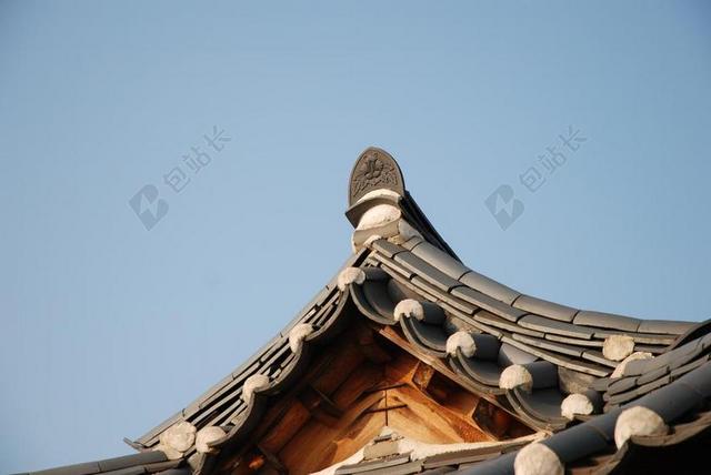 建筑复古韩屋背景图片