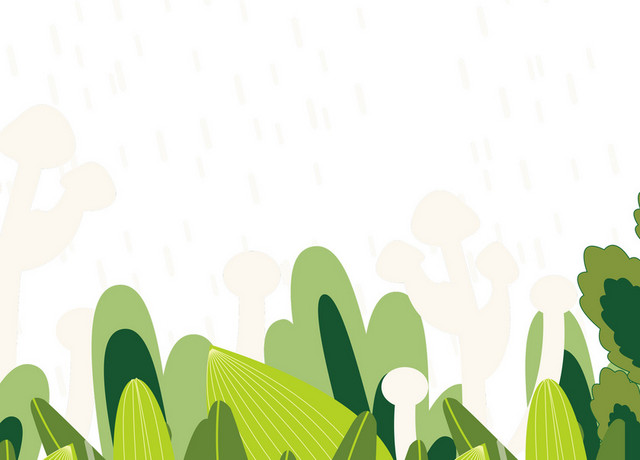 清明谷雨节气插画植物素材
