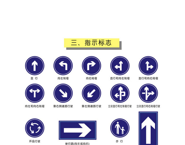 交通指示标志警示标识