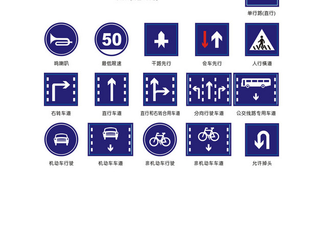 交通指示标志警示标识