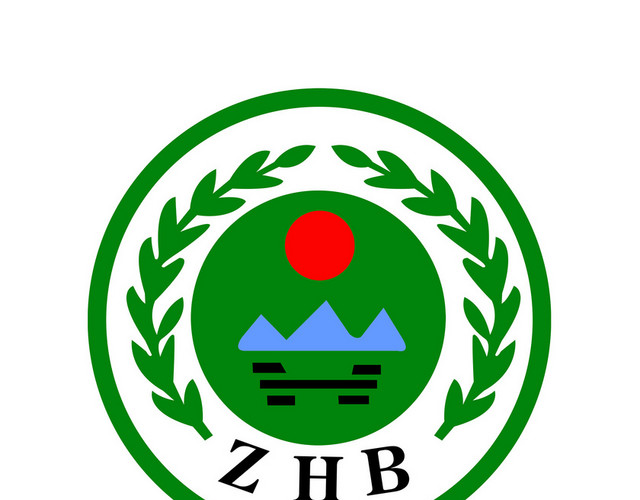 环境标志绿色山水标志