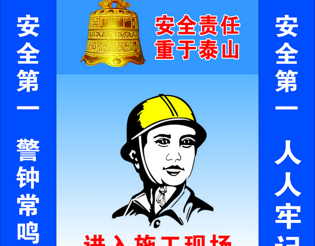 安全帽标识佩戴温馨提示牌