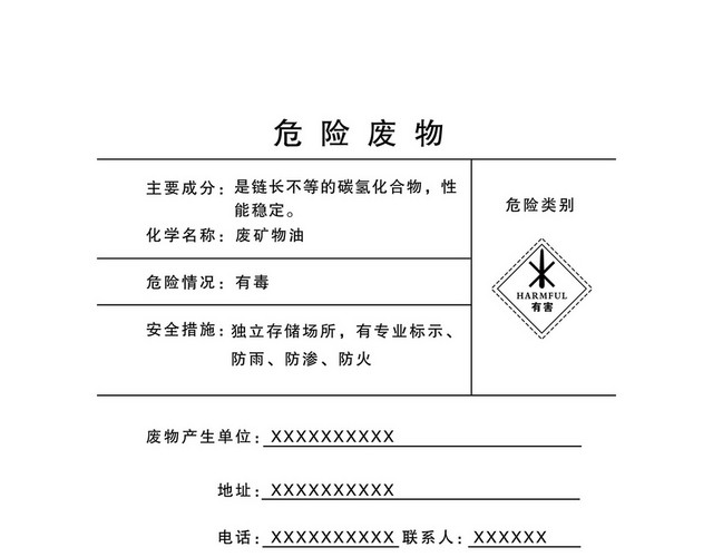 危险废物危险源标识牌