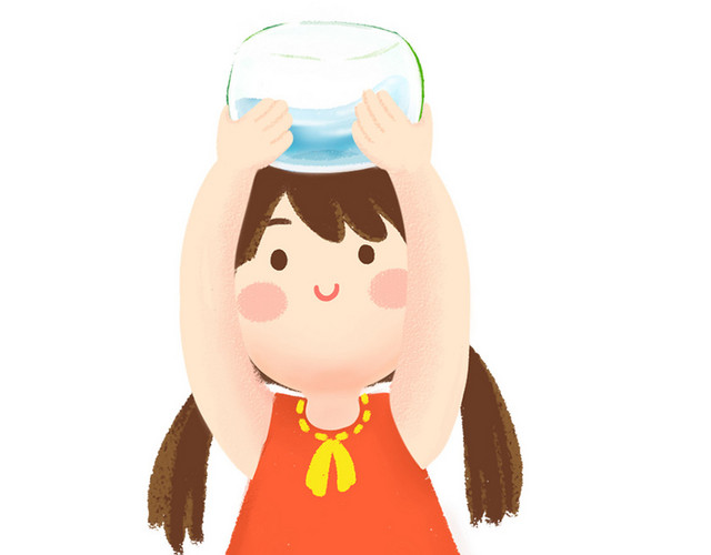 春天谷雨清明雨水女孩元素PSD素材