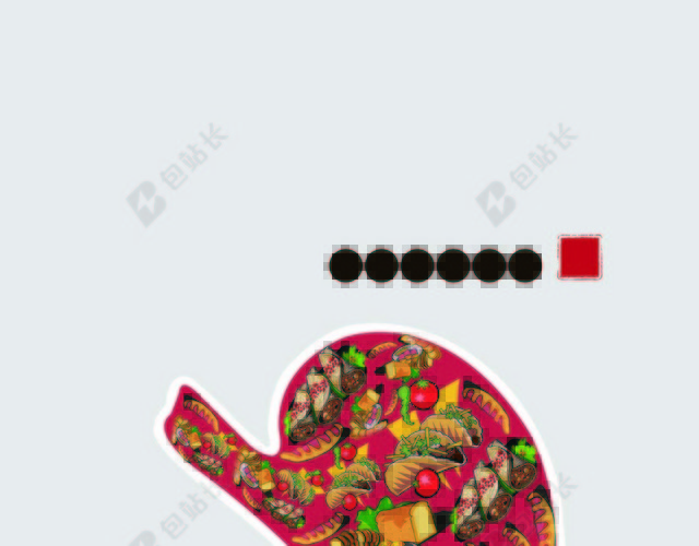 红色创意胃中食物食品安全宣传海报背景