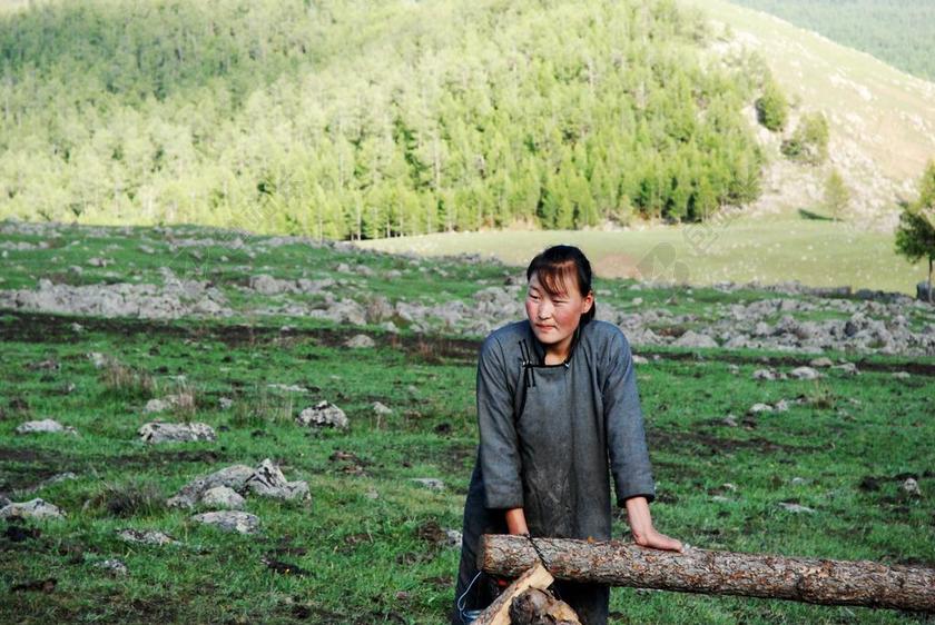 旅游自然蒙古游牧民族模特背景图片