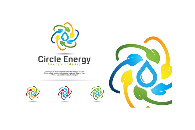 公司标识设计树叶图标CIRCLEENERGY图标