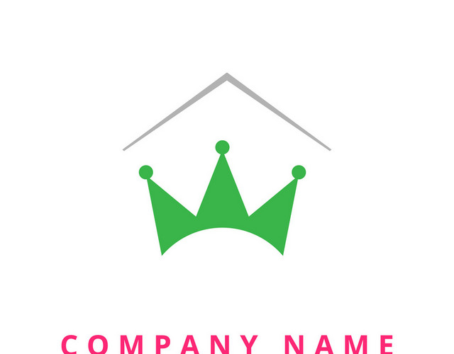 公司标识设计绿色皇冠LOGO