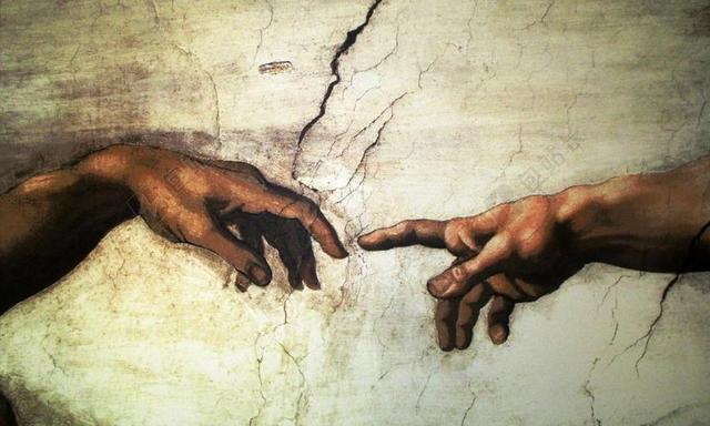艺术绘画 壁画 米开朗基罗 IL D ADAMO CREAZIONE